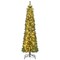 Pencil Christmas Tree with Memory Wire Branch Tips and Warm LED Lights